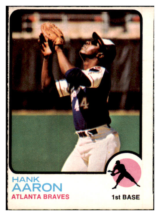 1973 O Pee Chee Baseball #100 Hank Aaron Braves NR-MT oc 456726