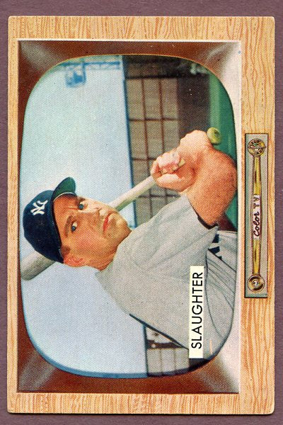1955 Bowman Baseball #060 Enos Slaughter Yankees EX 457076
