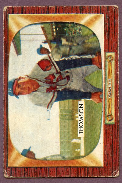 1955 Bowman Baseball #102 Bobby Thomson Braves VG 457094