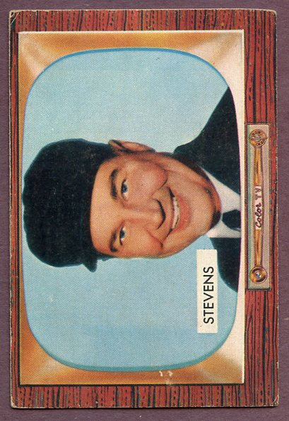 1955 Bowman Baseball #258 John Stevens Umpire EX 457262
