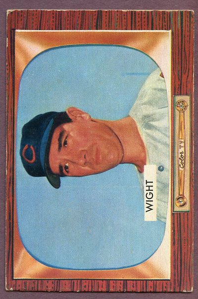 1955 Bowman Baseball #312 Bill Wight Indians EX 457546