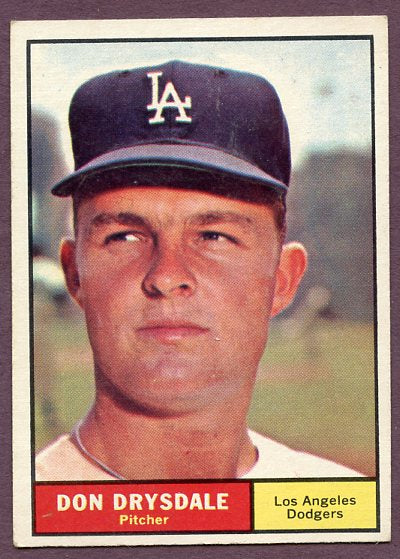 1961 Topps Baseball #260 Don Drysdale Dodgers EX 457591