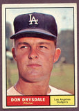 1961 Topps Baseball #260 Don Drysdale Dodgers EX 457591