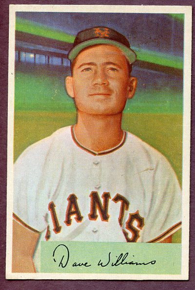 1954 Bowman Baseball #009 Davey Williams Giants NR-MT 457704