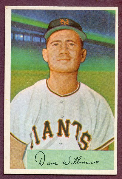 1954 Bowman Baseball #009 Davey Williams Giants NR-MT 457724