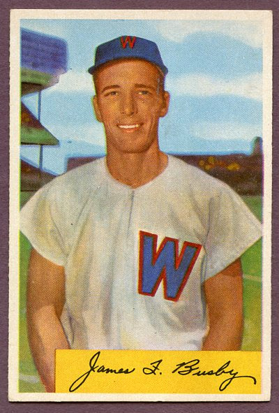 1954 Bowman Baseball #008 Jim Busby Senators NR-MT 457747