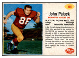 1962 Post Football #195 John Paluck Washington NR-MT 457949