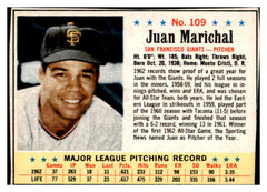 1963 Post Baseball #109 Juan Marichal Giants EX 458019