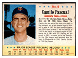 1963 Post Baseball #009 Camilo Pascual Twins VG-EX 458030