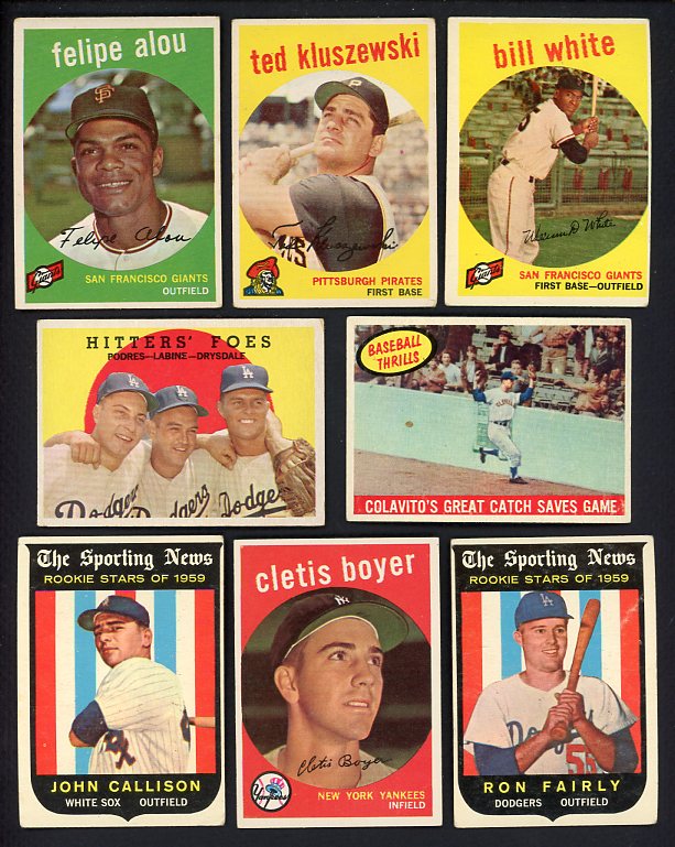 1959 Topps Part Set Lot 156 Diff VG Alou Kluszewski Drysdale 458228