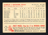 1953 Glendale Meats Hal Erickson Tigers GD-VG creased 458424