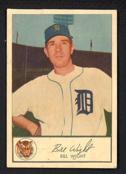 1953 Glendale Meats Bill Wight Tigers VG crease 458439
