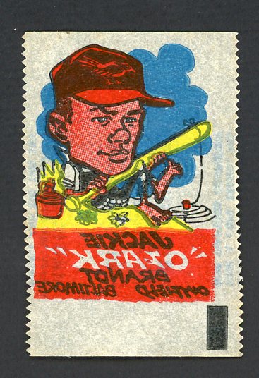 1961 Topps Baseball Rub Offs Jackie Brandt Orioles EX-MT 458589