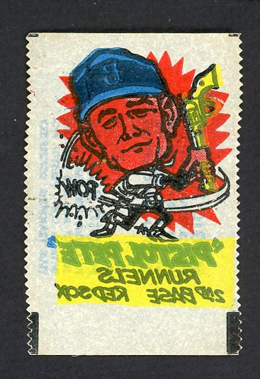 1961 Topps Baseball Rub Offs Pete Runnels Red Sox EX-MT 458605