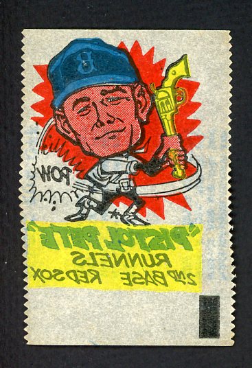 1961 Topps Baseball Rub Offs Pete Runnels Red Sox EX-MT 458606