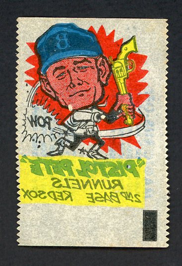 1961 Topps Baseball Rub Offs Pete Runnels Red Sox EX-MT 458607