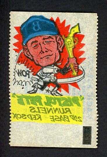 1961 Topps Baseball Rub Offs Pete Runnels Red Sox EX-MT 458609