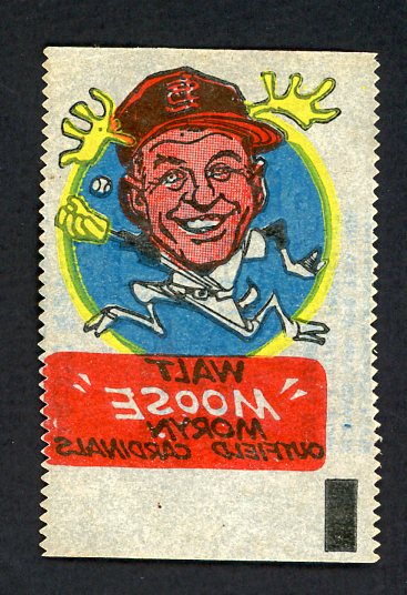 1961 Topps Baseball Rub Offs Walt Moryn Cardinals EX 458620