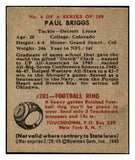1948 Bowman Football #006 Paul Briggs Lions NR-MT 458763