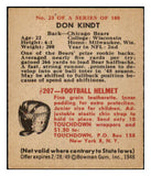 1948 Bowman Football #023 Don Kindt Bears EX-MT 458774