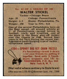 1948 Bowman Football #042 Walt Stickel Bears EX 458788