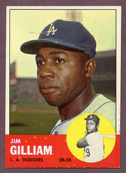 1963 Topps Baseball #080 Jim Gilliam Dodgers NR-MT 458893