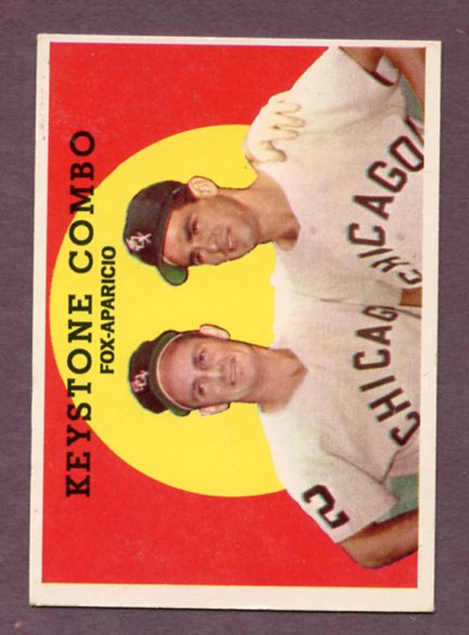 1959 Topps Baseball #408 Luis Aparicio Nellie Fox EX 459568