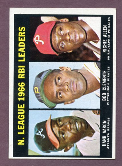 1967 Topps Baseball #242 N.L. RBI Leaders Aaron Clemente EX 459578