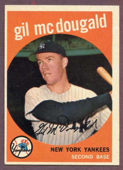 1959 Topps Baseball #345 Gil McDougald Yankees EX-MT 459622