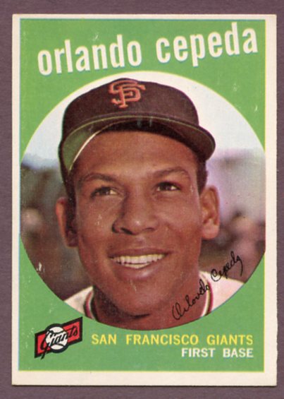 1959 Topps Baseball #390 Orlando Cepeda Giants EX-MT 459624
