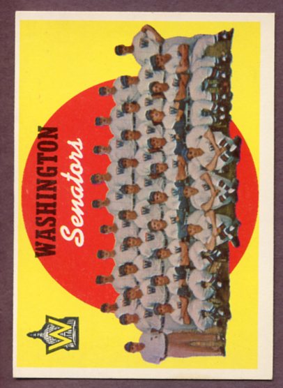 1959 Topps Baseball #397 Washington Senators Team EX-MT 459635