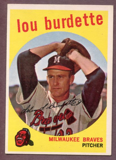 1959 Topps Baseball #440 Lou Burdette Braves EX-MT 459668