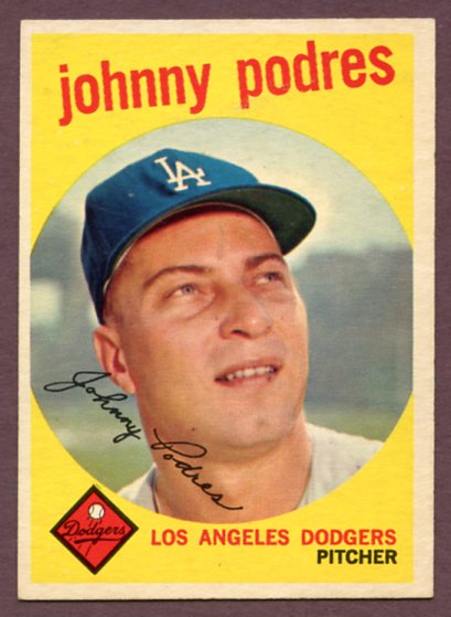 1959 Topps Baseball #495 Johnny Podres Dodgers EX-MT 459672