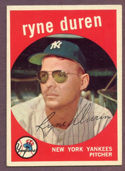 1959 Topps Baseball #485 Ryne Duren Yankees EX-MT 459673