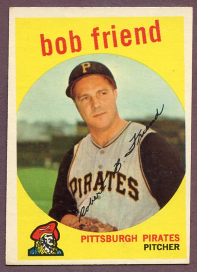 1959 Topps Baseball #460 Bob Friend Pirates EX-MT 459676
