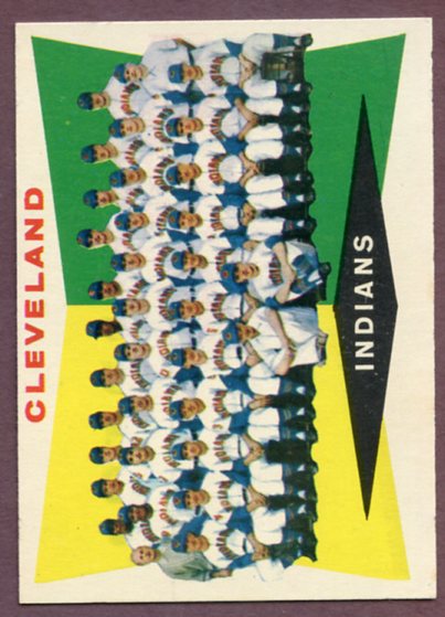 1960 Topps Baseball #174 Cleveland Indians Team EX-MT 459688