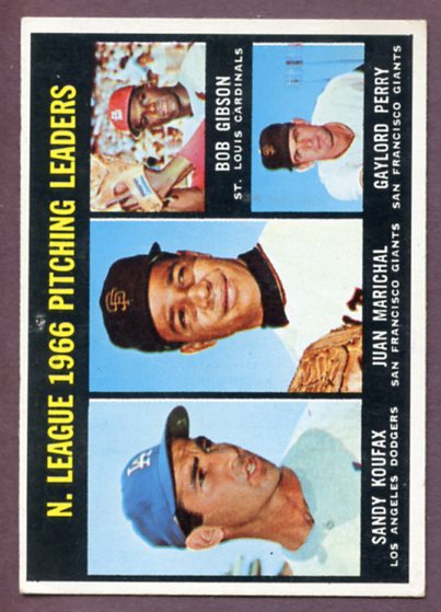 1967 Topps Baseball #236 N.L. Win Leaders Sandy Koufax EX-MT 459758