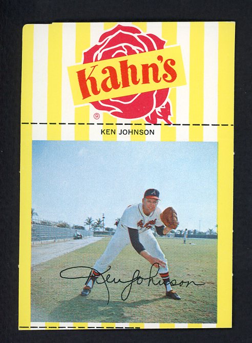 1967 Kahns Baseball Ken Johnson Braves NR-MT 459953