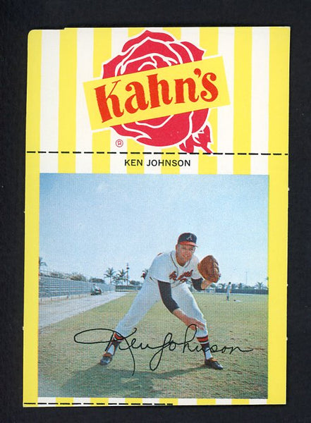 1967 Kahns Baseball Ken Johnson Braves NR-MT 459953