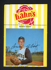 1967 Kahns Baseball Dennis Ribant Pirates NR-MT 459961