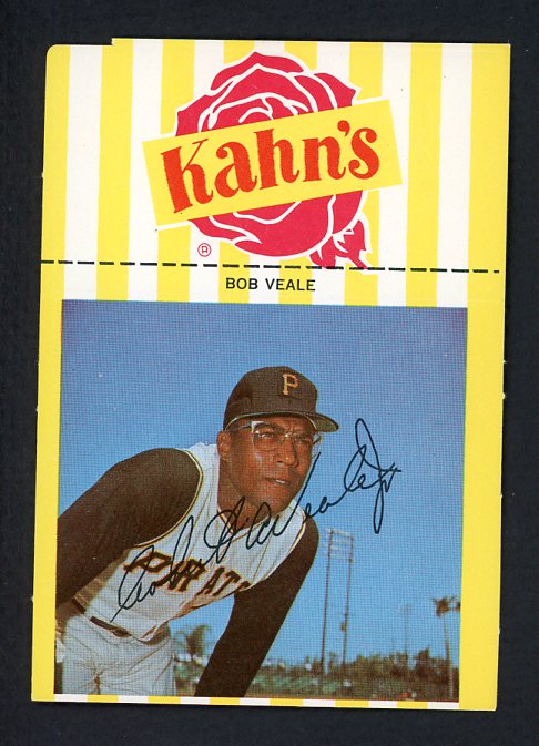 1967 Kahns Baseball Bob Veale Pirates NR-MT 459963