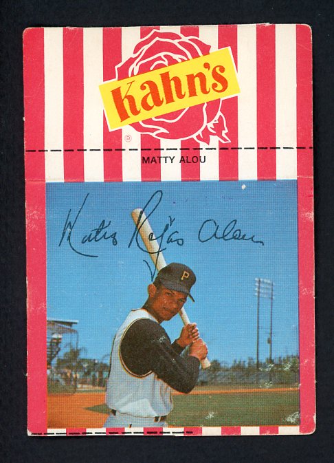 1967 Kahns Baseball Matty Alou Pirates NR-MT Red 459967