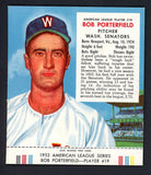 1953 Red Man #019AL Bob Porterfield Senators EX-MT w/Tab 459983