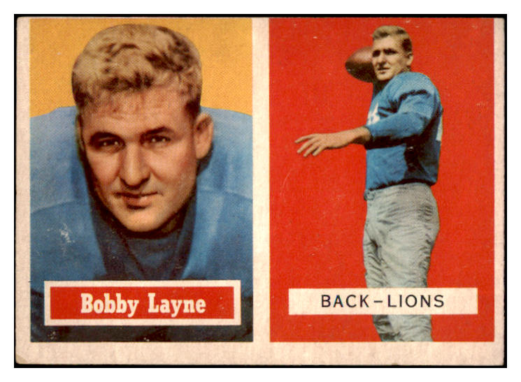 1957 Topps Football #032 Bobby Layne Lions VG-EX 460027