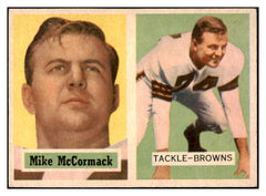 1957 Topps Football #003 Mike McCormack Browns EX-MT 460035