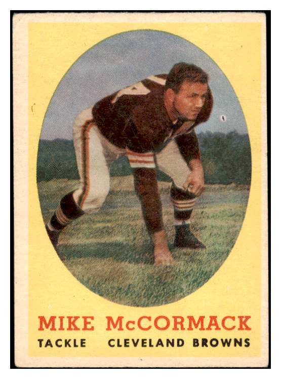 1958 Topps Football #059 Mike McCormack Browns VG-EX 460041