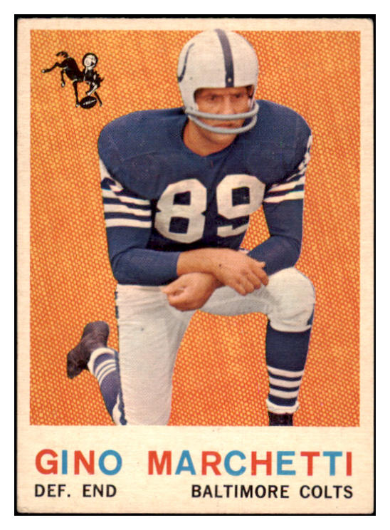 1959 Topps Football #109 Gino Marchetti Colts EX-MT 460055