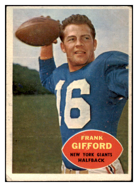 1960 Topps Football #074 Frank Gifford Giants VG-EX 460066