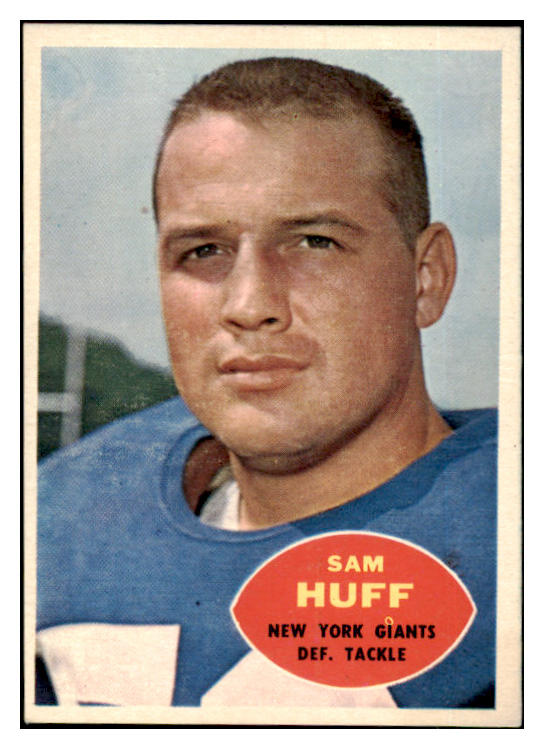 1960 Topps Football #080 Sam Huff Giants EX-MT 460067