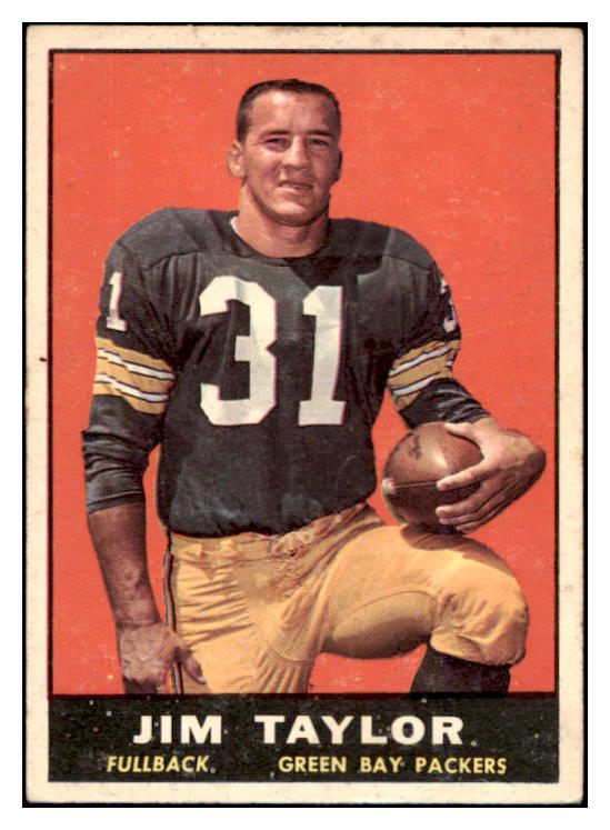 1961 Topps Football #041 Jim Taylor Packers EX 460072